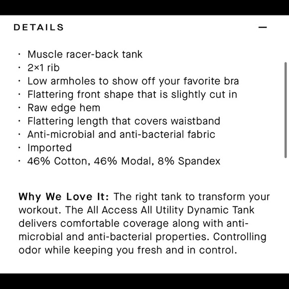 Bandier All Access The Dynamic Tank in Black Size XS - Sleeveless Workout Top - Picture 7 of 8